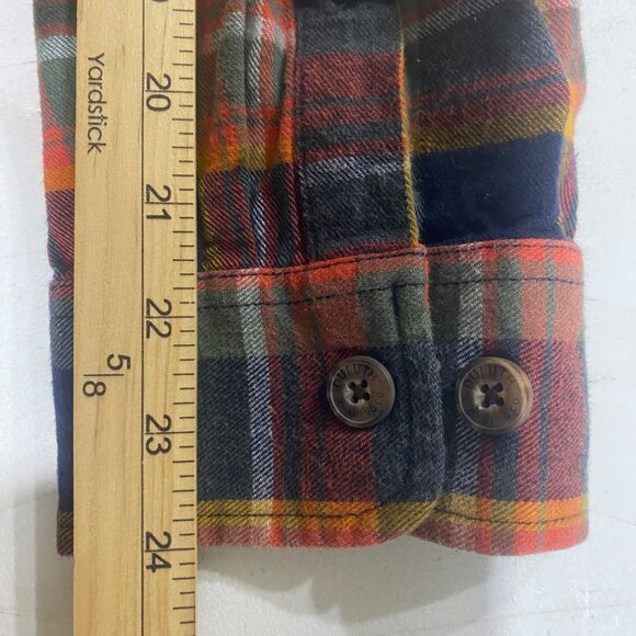 Duluth Trading Co. Mens Relaxed Fit Flannel Shirt 2XL Plaid Long Sleeve Cotton C - Picture 8 of 9